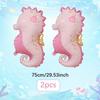Cartoon Seahorse Shark Balloon Jellyfish Starfish Foil Balloon Ocean Theme Birthday Party Decoration Baby Shower Supplies