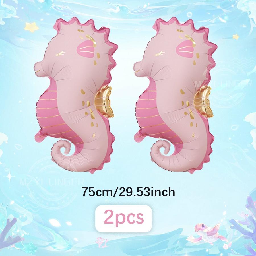 Cartoon Seahorse Shark Balloon Jellyfish Starfish Foil Balloon Ocean Theme Birthday Party Decoration Baby Shower Supplies