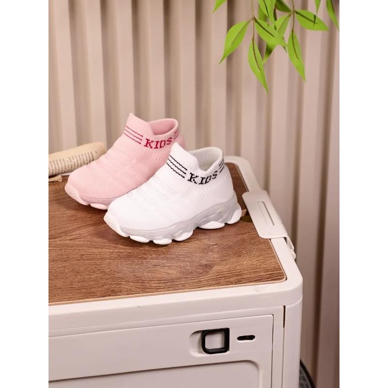 LED Light-Up Slip-Resistant Sneakers & - Breathable Fabric Walking Shoes with Cute Patterns EVA Sole & Button Battery Powered - Casual Shoes