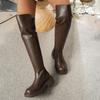 Women's Over-the-Knee Boots High Quality Soft Leather Boots Fashion Motorcycle Boots Casual Long Tube Booties Botas Largas Mujer