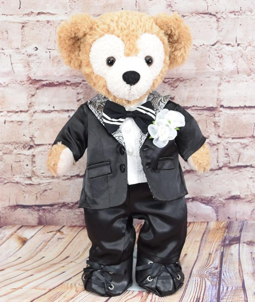 Teddy Bear Mail Order Alice Duffy & ShellieMay Dress-Up Costume Wedding Dress & Tuxedo (No Body) for Size S (107 Tuxedo Only)