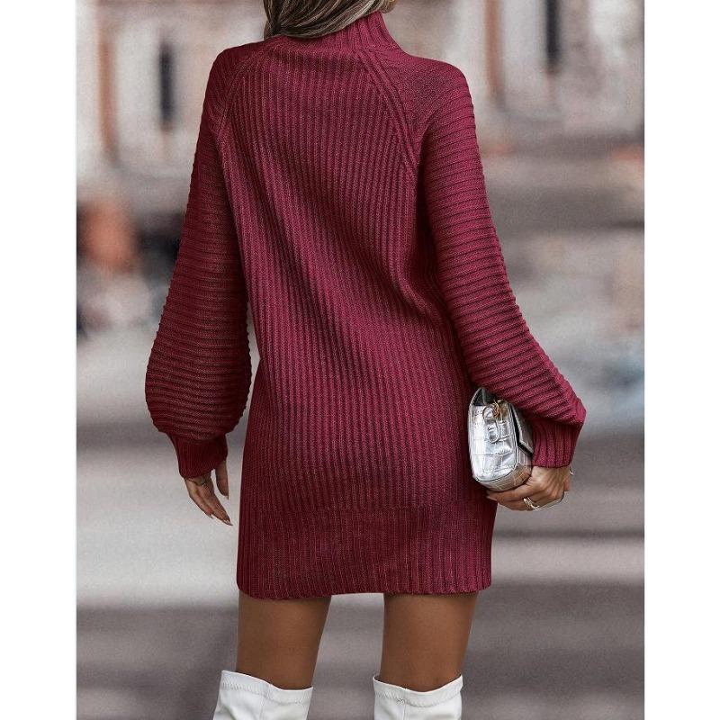 YYFS Dámská móda Ležérní podzim Zima Jednobarevné svetry s dlouhým rukávem a polovičním rolákem