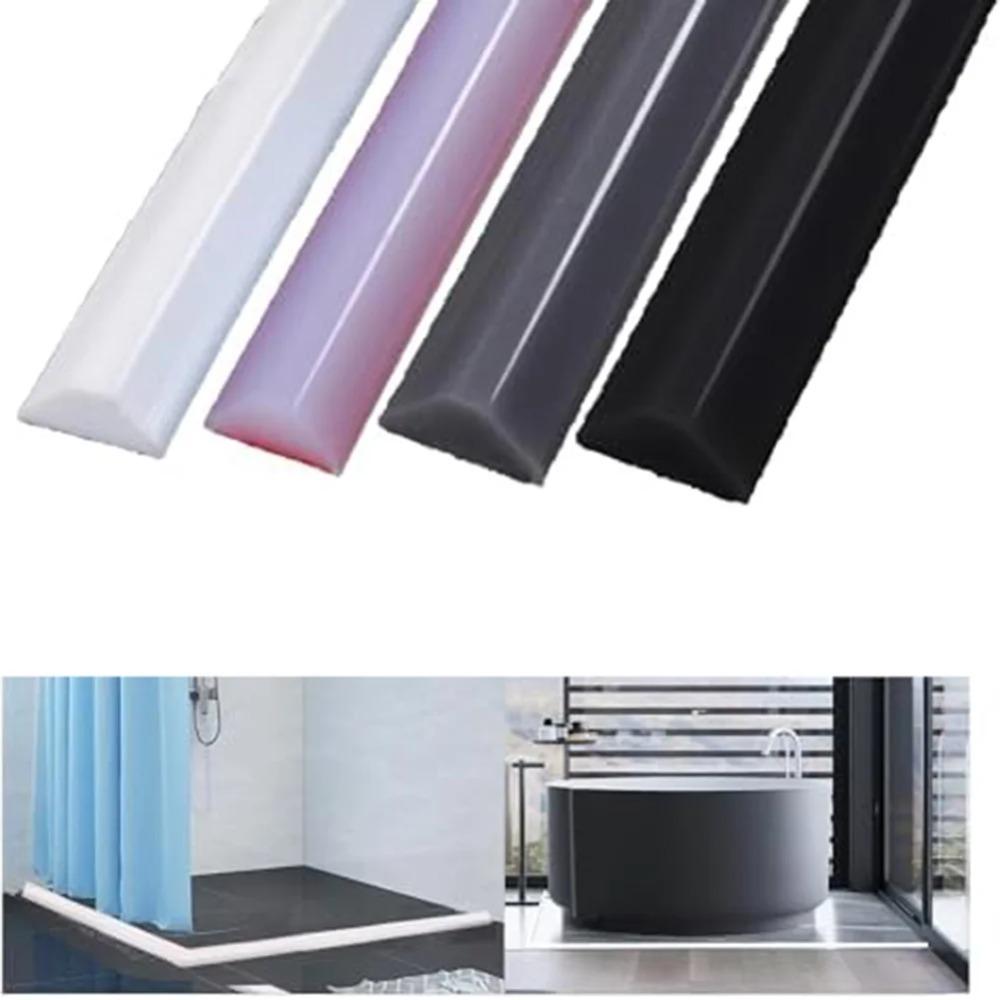 Silicone Bathroom Water Barrier Flexible Bendable Self-adhesive Seal Strip Kitchen Sink Blocking