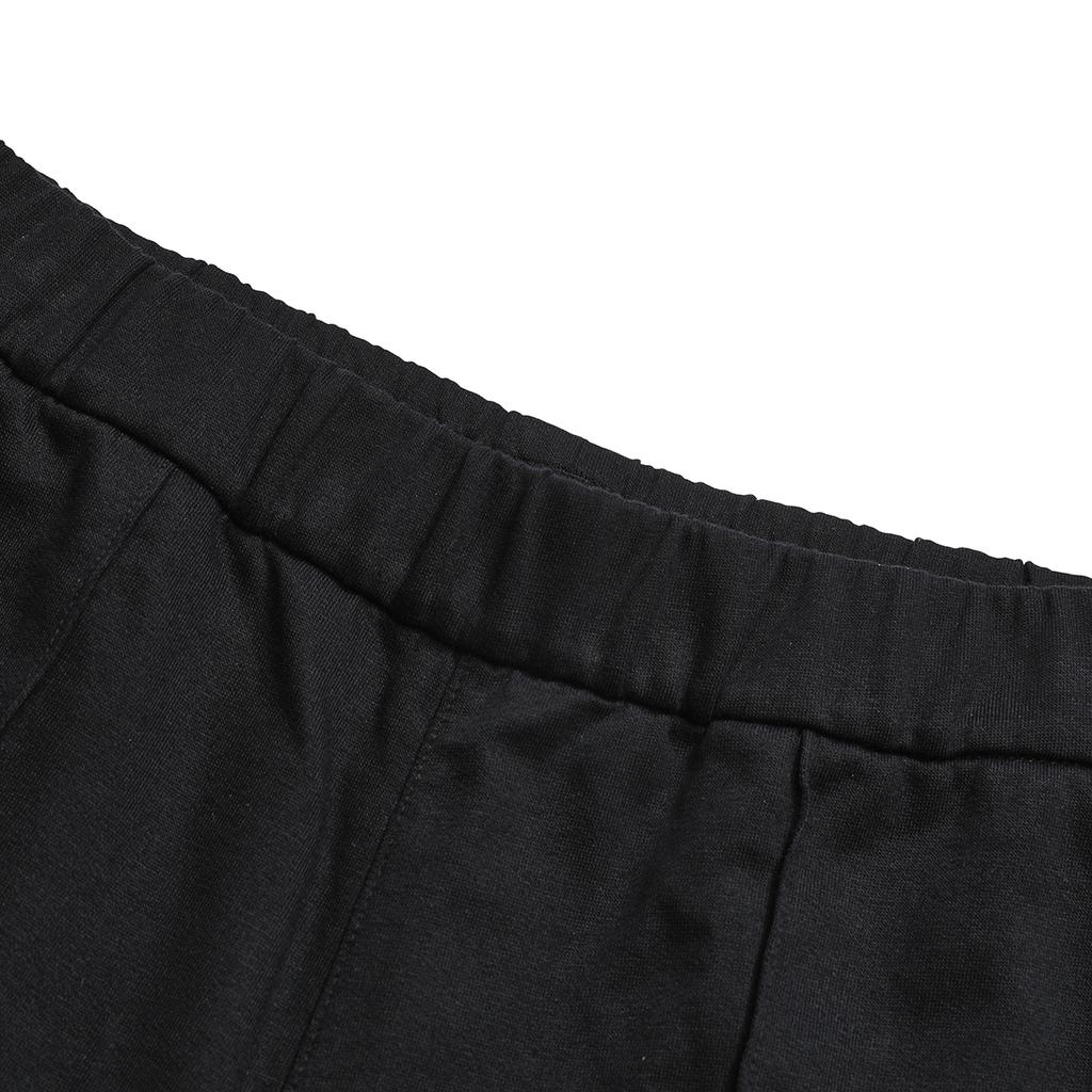 FILA X Magic Stick Collaboration X Magic SS23 Solid Color Straight Leg Knit Casual Pants Women pants Black F11W329606FBK