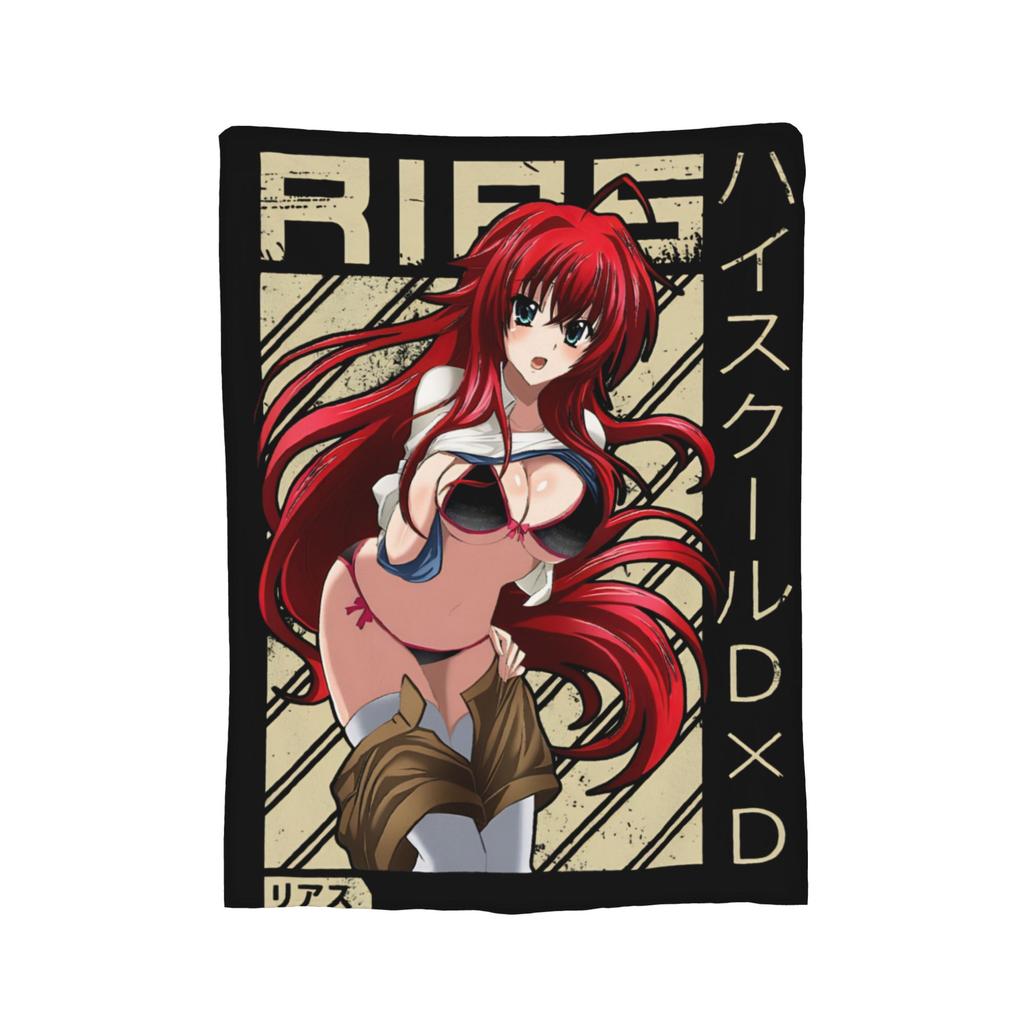 Rias Gremory Vintage High School DxD Blanket Fleece Novelty Breathable Throw Blankets for Chair Covering Sofa Winter,