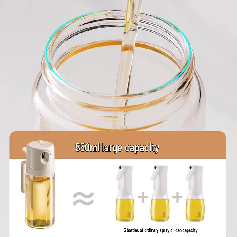 Multifunctional Glass Oil Sprayer & Pourer - Food-Grade, Leak-Proof Kitchen Bottle for Seasoning