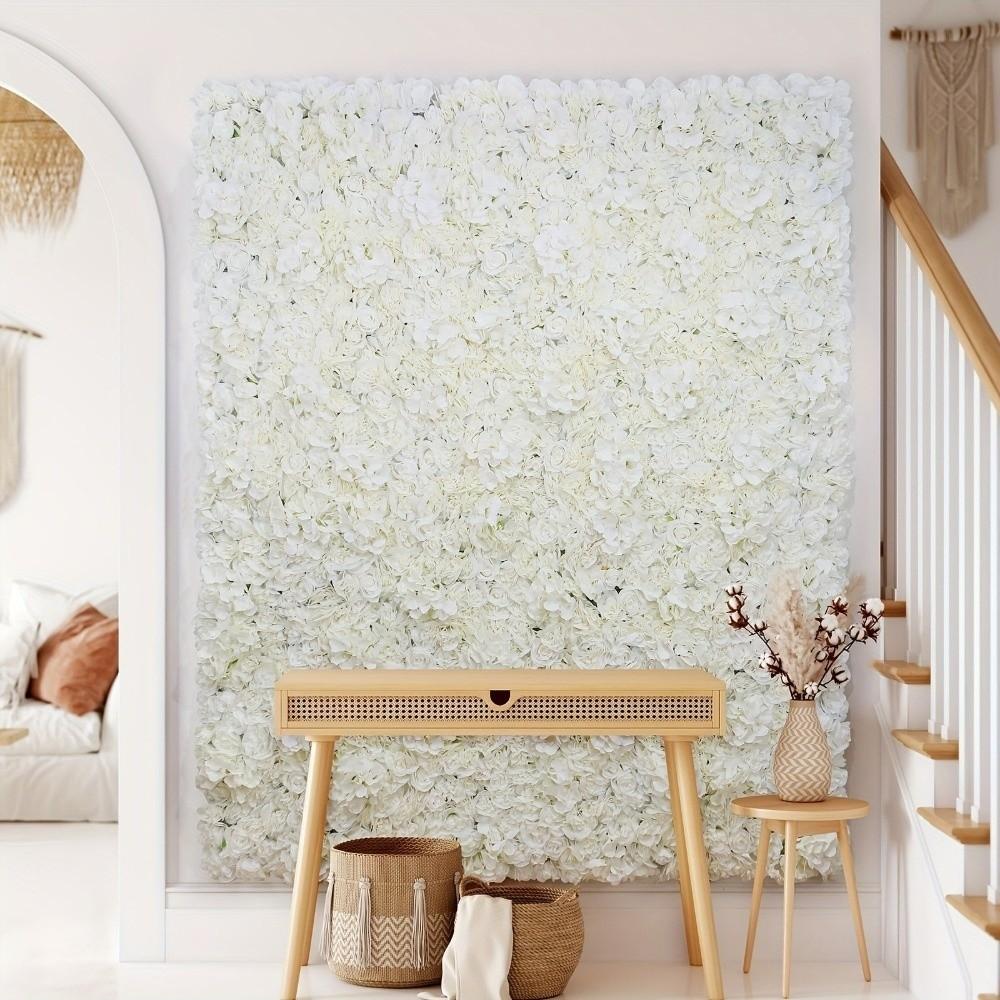 3D Rose Rose Flower Wall Pink Silk Artificial Flower Backdrop Simulation Flower Wall  Photo Studio