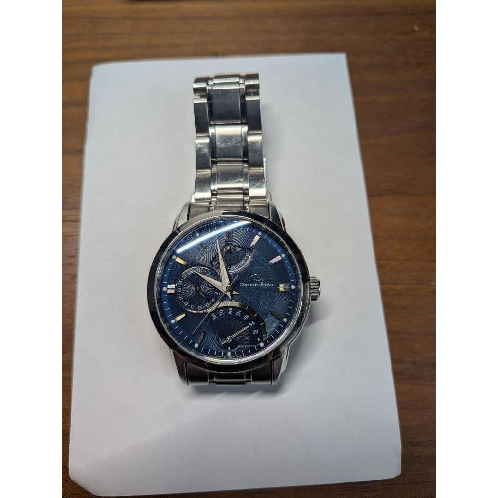 Used ORIENT STAR Retrograde Automatic Watch Navy
