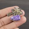 Natural Purple Charoite Gemstone 925 Sterling Silver Jewelry  Pendant 1.2" AJP-2258