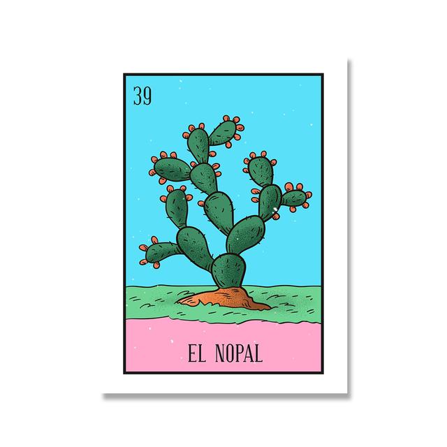 Abstract Mexican Tarot Poster and Prints Nordic Wall Art Pictures Colorful Lottery Canvas Painting for Living Room Home Decor