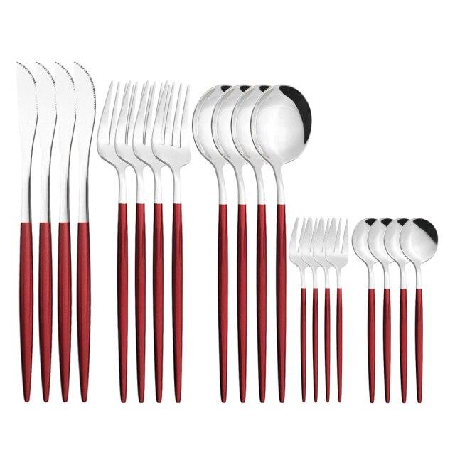 Lustro złoty zestaw sztućców noże ciasto widelce do owoców łyżeczka do kawy sztućce obiadowe zastawa stołowa zastawa stołowa ze stali nierdzewnej zestaw sztućców