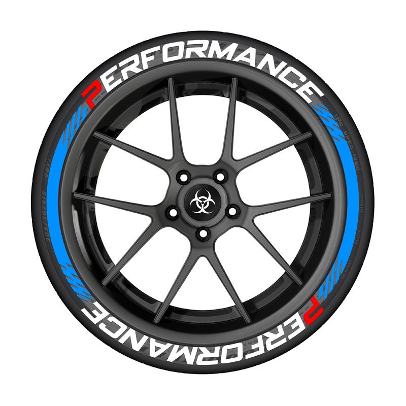 8 KS Na 4 Pneumatiky PERFORMANCE Pneumatika Kolo Auto Samolepky Univerzální 3D Silné Auto Písmena Obtisky V Jednom Kusu Auto Pneumatika Dekorace Samolepky