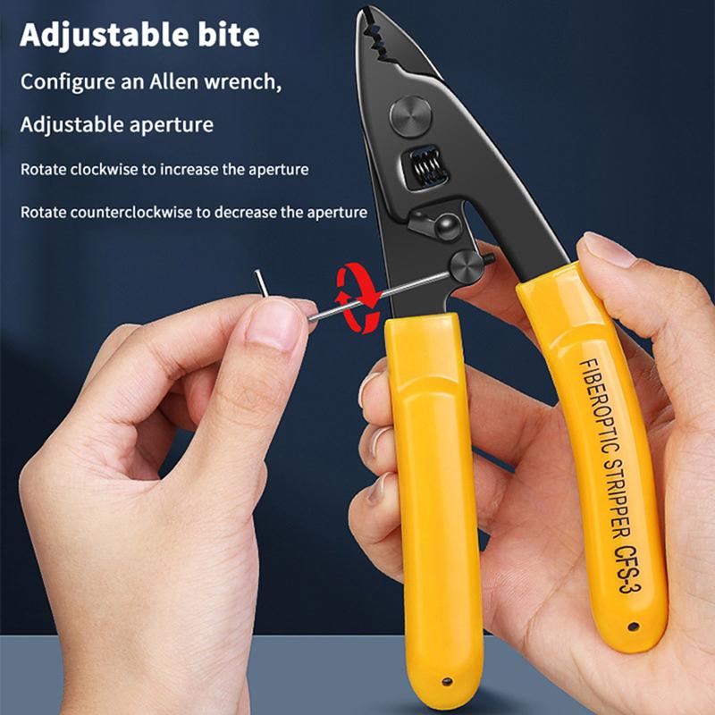 Cfs-3 Three-Port Cfs-2 Dual Port Fiber Optical Stripper Pliers Wire Strippers For Ftth Tools Optic Stripping Plier Tool