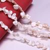 1String, Petal-shaped Pearls, 12-15 Mm, White Natural Freshwater Pearl Beads for Jewelry Making DIY Supplies, Women's Craft Gifts 36cm