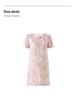 Nanyou Elegant Embroidered Jacquard Linen A-line Dress with Waist-cinching Short Sleeves for Spring/Summer Style