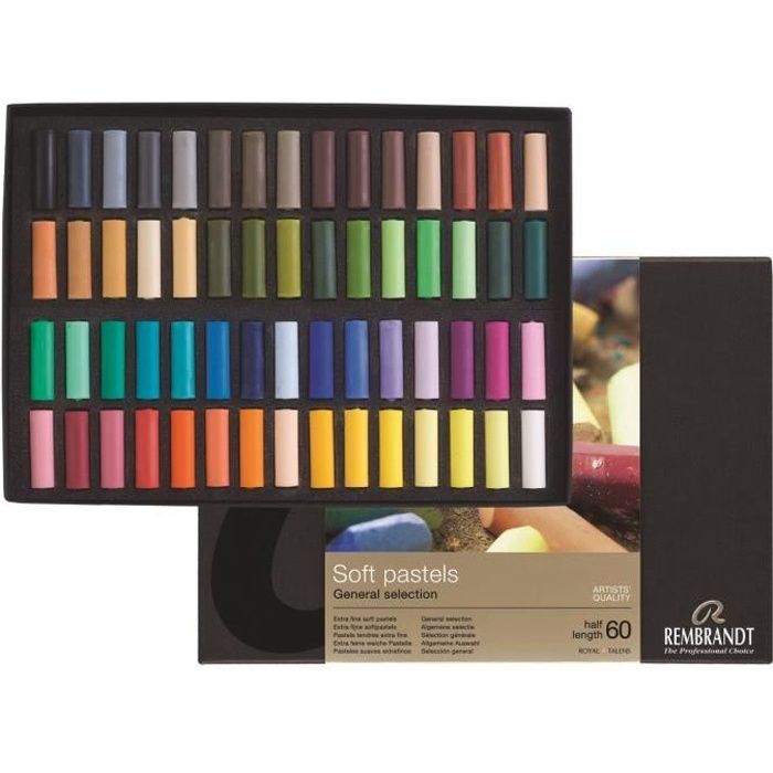 REMBRANDT 60 Demi Pastels Sec Boite Carton