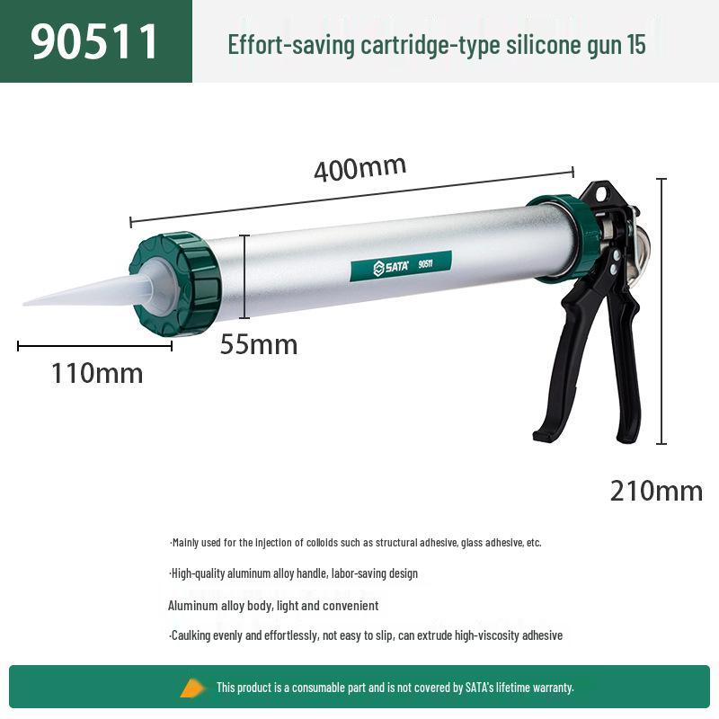 Sata Silicone Auto Caulking Gun - Labor-Saving, Universal Household Tool