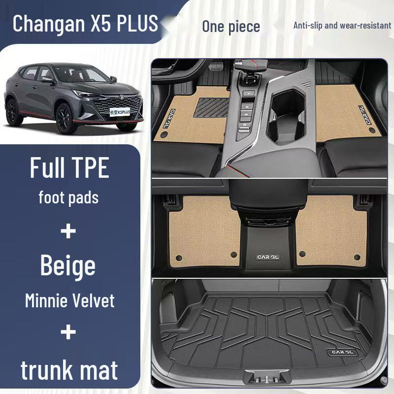 Odorless Floor Mats for 2024-2026 Changan X5 PLUS Bumper TPE Driver's Seat