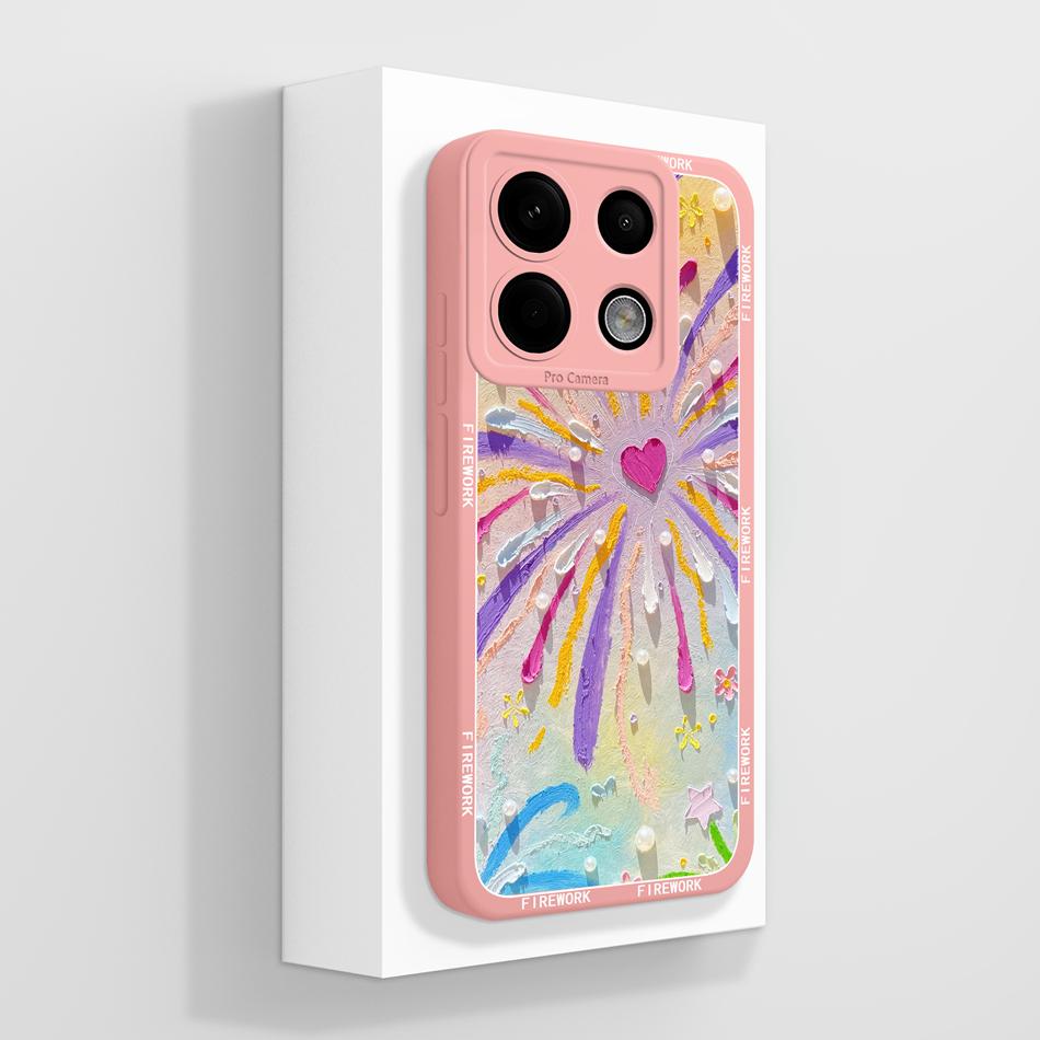 Case For POCO X6 Pro Various Style Candy Phone Cover For POCO X 6 Soft Liquid Silicone Camera Protection Shockproof Back Covers