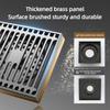 Gun Gray All Copper Anti Odor Bathroom Shower Room Sewer Invisible Floor Drain Washing Machine Toilet Drainage Device
