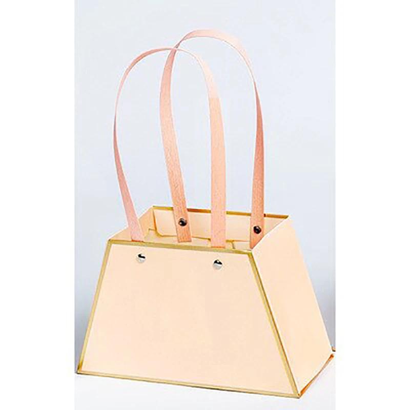 Wedding Party Valentine'S Day Rose Flower Gift Box Carry Bag Flower Box Portable Flower Bouquets Packaging Box Basket Storage
