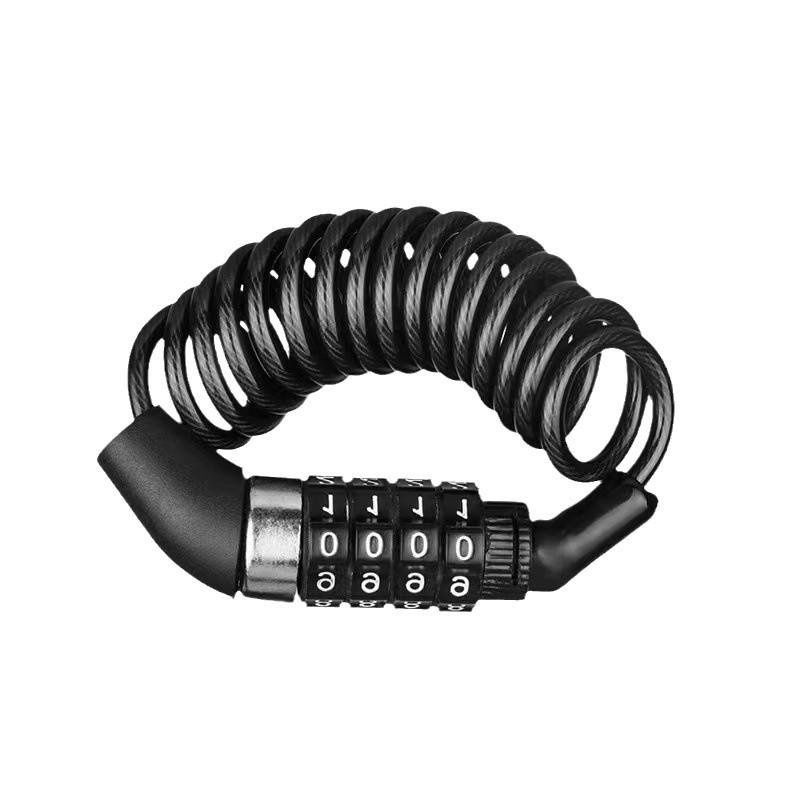 Anti-Theft Retractable Combination Lock for Motorcycle and Electric Bicycle Helmets