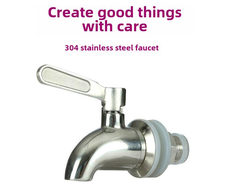 304 Stainless Steel Wine Barrel Spout: Glass Infusion Bottle & Ceramic Jar Valve