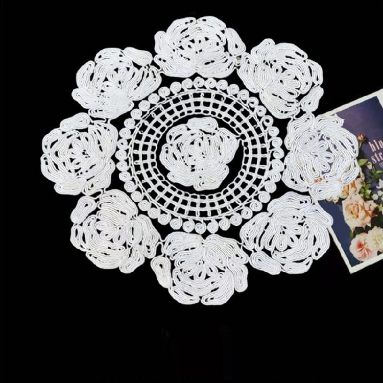 Decorative Floral Laces Coasters And Placemat Set Elegant Table Decoration Mats For Elegant Dining Experience