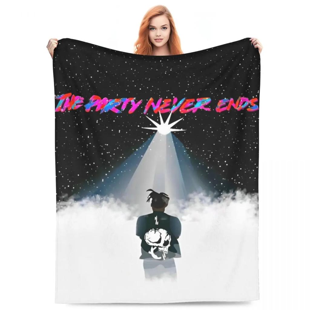 Juice Music Wrld Fuzzy Blankets The Party Never Ends  Funny Throw Blanket for Sofa Bedding Lounge 200x150cm