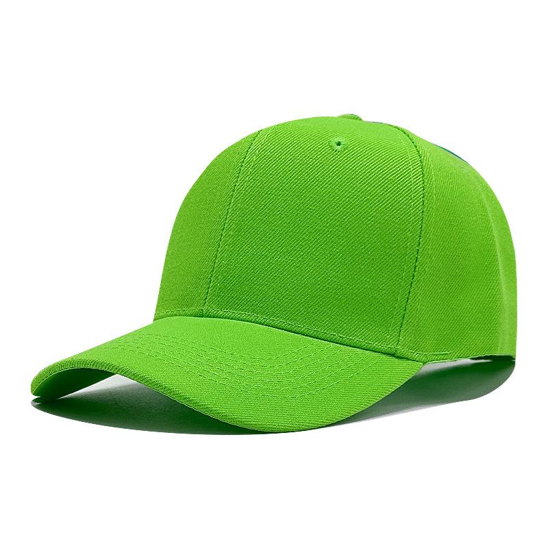 Solid color hardtop baseball cap acrylic hat hot selling versatile cap sun hat printing