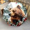 1 PC Automatic Folding Umbrella - Winter Bear Pattern, Portable & Foldable Design with 8 Ribs, Christmas Birthday Gifts