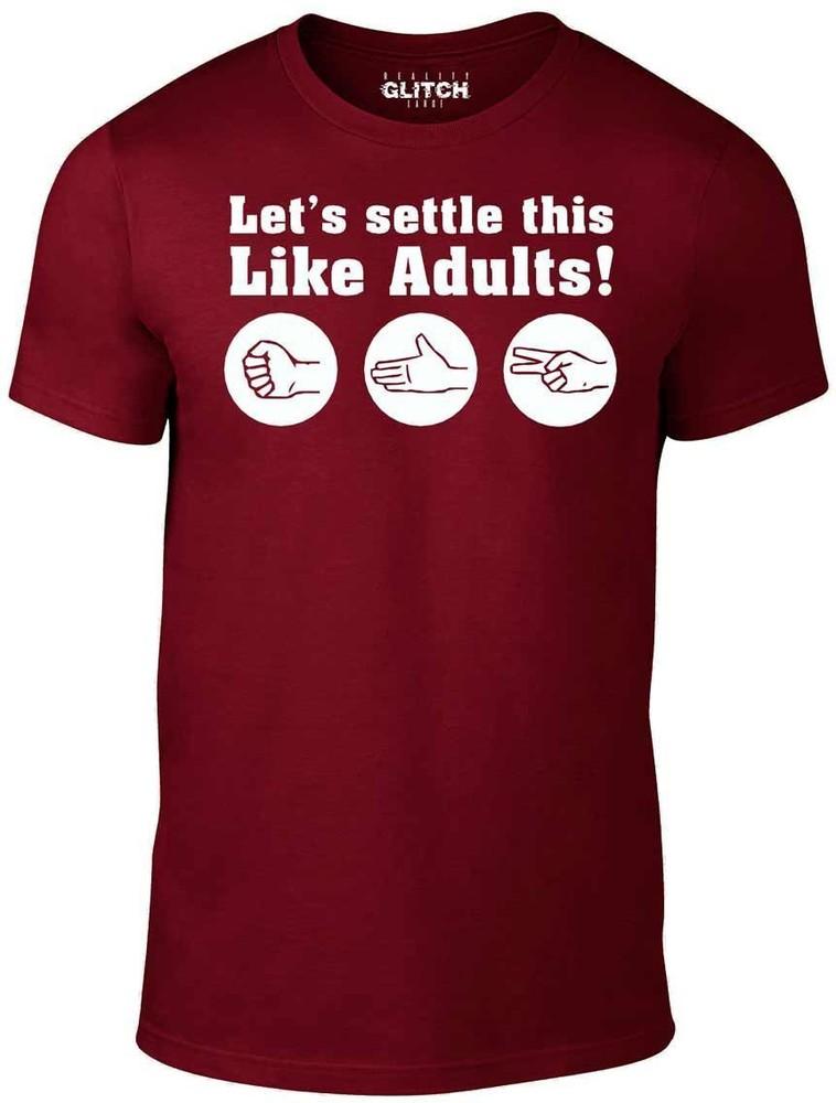 Rock Paper Scissors Funny T-Shirt - Decide Like Adults Joke T Shirt Classic Game