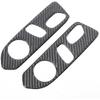 For Hummer EV Accessories Seat Adjustment Button Cover Trim Real Carbon Fiber Car Front Seats Button Switch Panel Decorative Frame Interior for