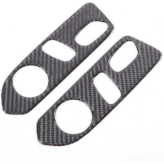For Hummer EV Accessories Seat Adjustment Button Cover Trim Real Carbon Fiber Car Front Seats Button Switch Panel Decorative Frame Interior for