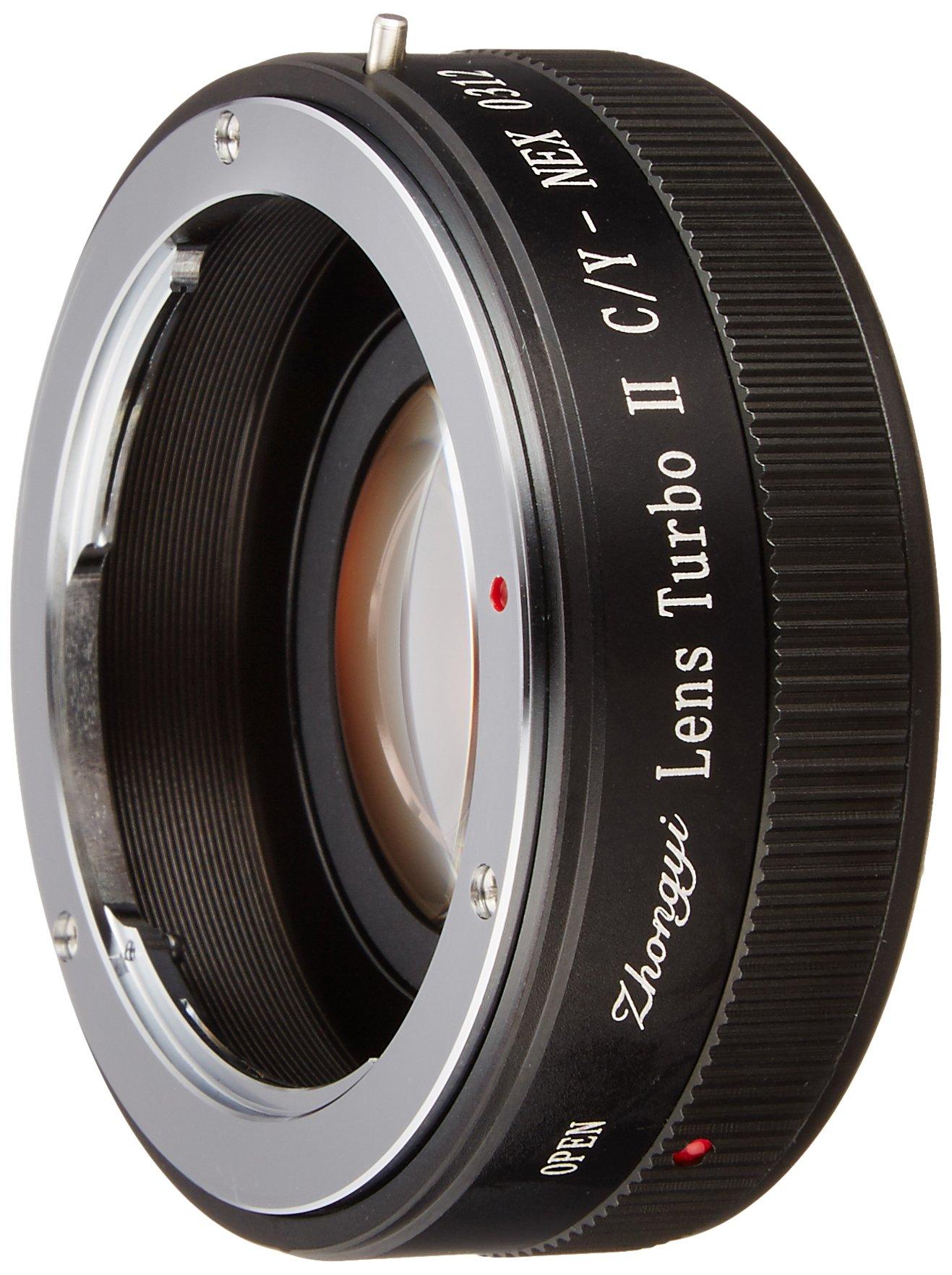 

Zhong Yi Optics Focal Reducer Mount Adapter Lens Turbo II Mount Lens to Sony C/Y-NEX (Contax/Yashica NEX/.E Mount)