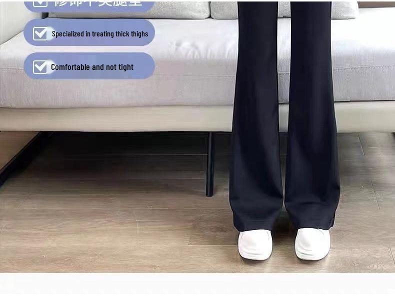 Women's Summer Micro-Flare Ice Silk Wide-Leg Pants - 2026 New Slim Style