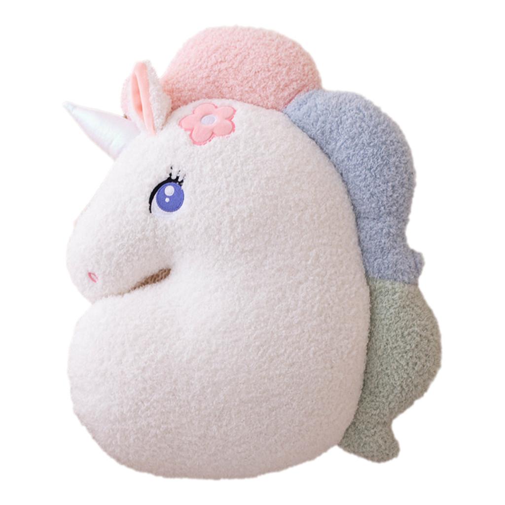 Unique Ins Style Simple Unicorn Rainbow Cloud Heart Plush Pillow For Sofa And Bed