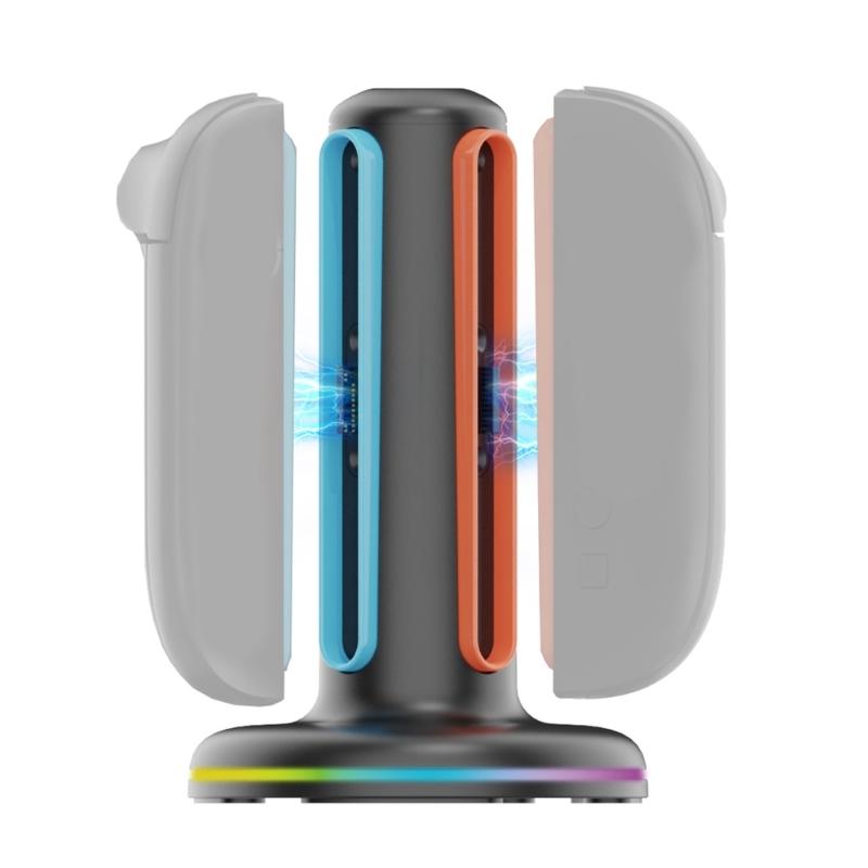 Multiple Controller Charges Dock Small Desig 9 Colorful Effects Charging 4  Simultaneously for NS2 Consoles 2