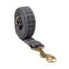 Gray Plaid Velvet Anti-Escape Dog Collar and Leash Set