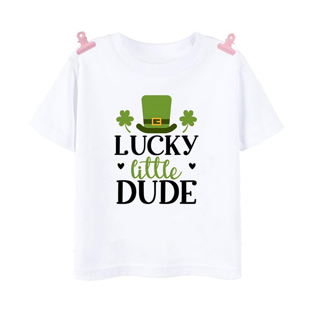 Happy St Patricks Day Printed Kids Shirts St Patricks Party Boys Girls Tshirt Holidy Child Short Sleeve Tops Summer T Shirt