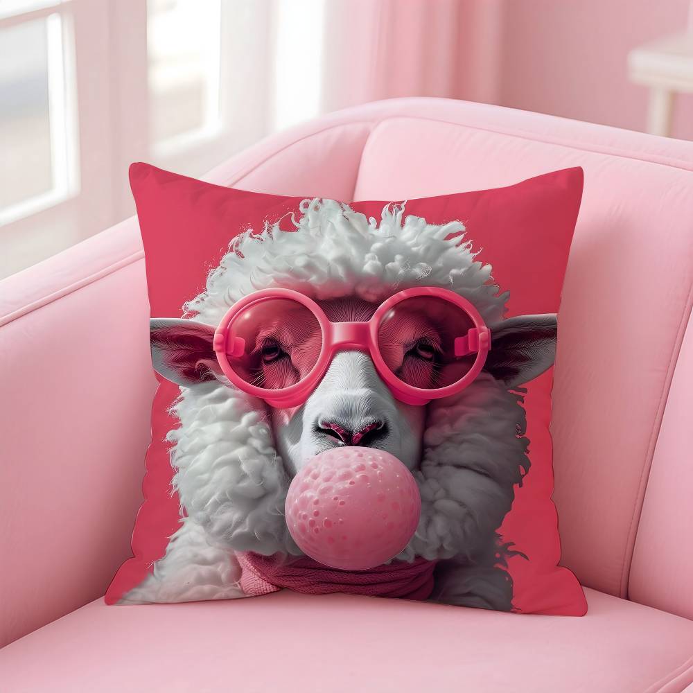 Vibrant Animal Bubble Fashion Tiger Pillow Case Pattern Printing Pillowcase Living Room Sofa Cushion Cover Bedroom Room Decor