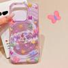 Pink Heart Swirl Clear Protective Phone Case for iPhone 17 Air 16 15 13 12 11 ProMax Pro Plus Clear Lightweight Slim Fit Cover