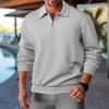 Men's Loose Casual  Long-sleeved Lapel Zip-up Hoodie