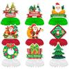 Cross-border Christmas Letter Flag Banner Paper Christmas Latte Flower Flag Hanging Flag Atmosphere Decoration Party Decorations