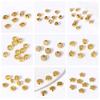 4*3mm 18K Gold Plated Double Level Spacer Beads For Jewelry Making Brass Metal Round Loose Beads DIY Jewelry Findings Wholesale