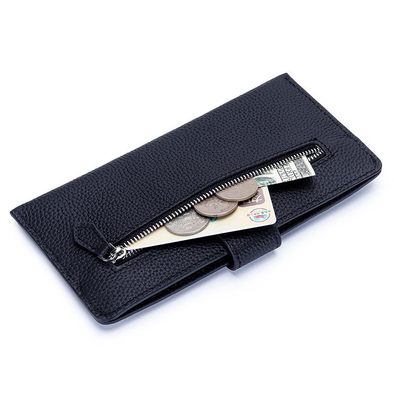 Top Grain Cowhide Women's Ultra-Thin Long Leather Phone Wallet 2025