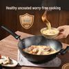SUPOR 32cm Echter Eisen Antihaft-Wok mit Standdeckel