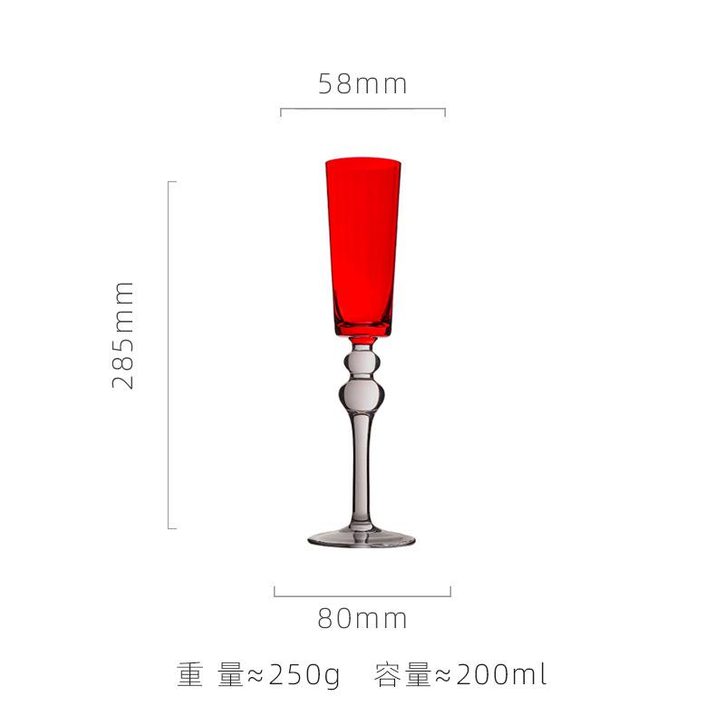 

Beaded Champagne Glass Luxury Vintage Crystal Highball Cup Colorful Prism Bubbly Wine Goblet 101-200ml