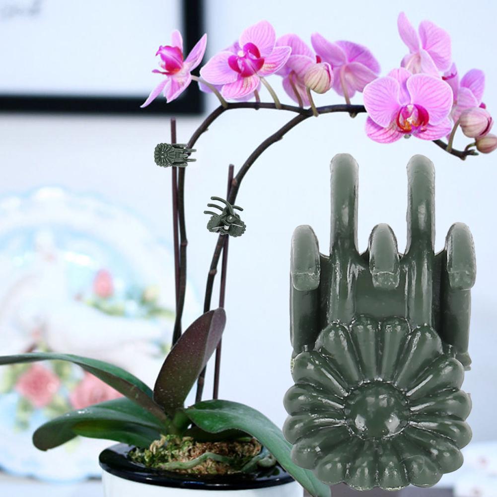 Dicker blütenförmiger Pflanzenclip Gartenblumen Pflanzen Stängelstütze Befestigungsklammer 200 Stück