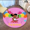 Custom Name Gracie's Corner Printed Round Rug Carpet Chair Rug Area Rug Entryway Doormats,for Office Chair Living Room Bedroom Kitchen Room.